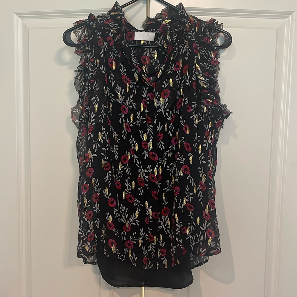 Black/Multicolor 7 For All Mankind Top Size M